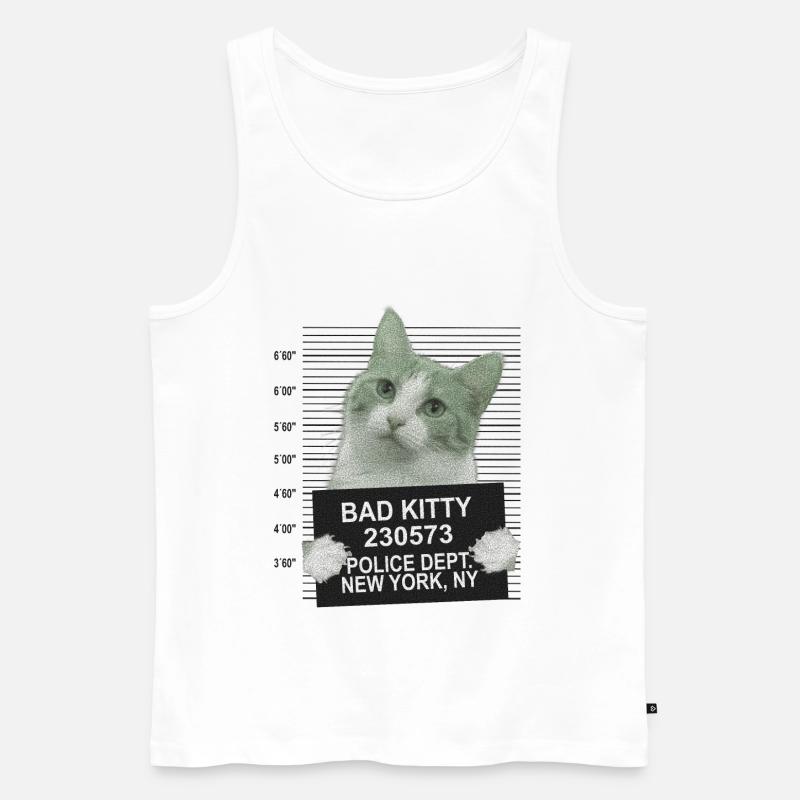 Bad Kitty - Männer Premium Bio Tank Top - Weiß