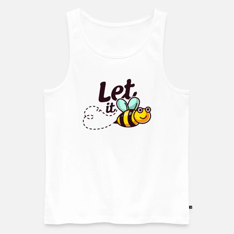 Let it BEE - Bienen - Männer Premium Bio Tank Top - Weiß