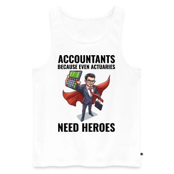 Accountant Accounting Bookkeeping Finance Funny - Men's Premium Organic Tank Top - white - Front - Michal (187cm)