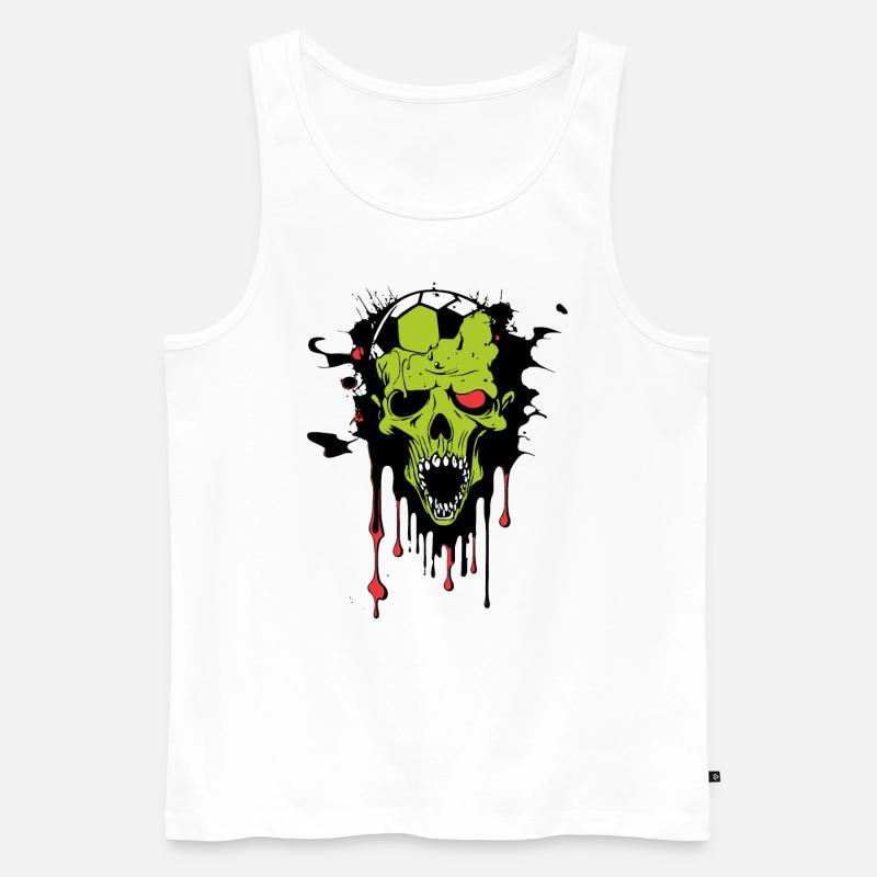 Fußball Zombie - Männer Premium Bio Tank Top - Weiß