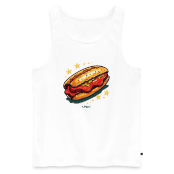 Hot and tasty: sandwich sandwich - Men's Premium Organic Tank Top - white - Front - Michal (187cm)