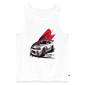 Super cool et impressionnant JDM Muscle Car - Débardeur bio Premium Homme - blanc - Devant - Michal (187cm)