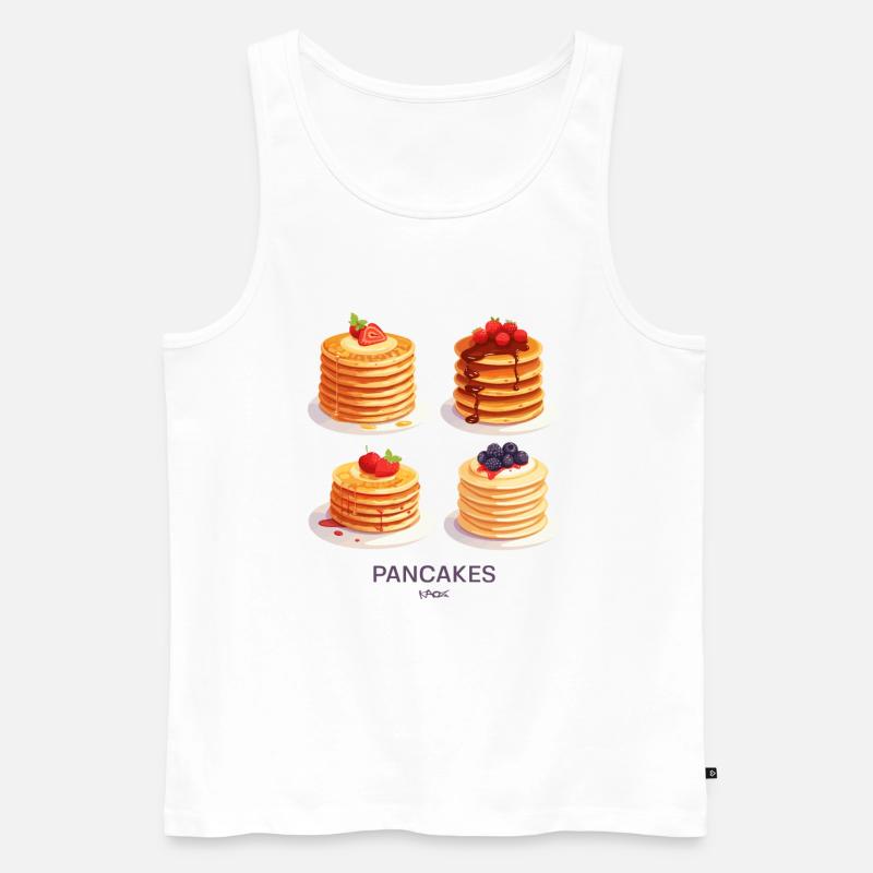 Fruchtige Pfannkuchen - Männer Premium Bio Tank Top - Weiß