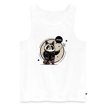 Raccoon demands justice - Men's Premium Organic Tank Top - white - Front - AI Model Male 178 light (178cm)