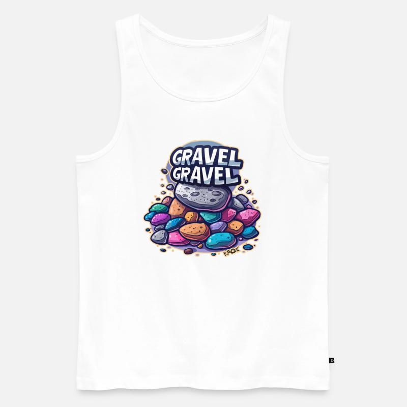 Gravel oder Schotter - Männer Premium Bio Tank Top - Weiß