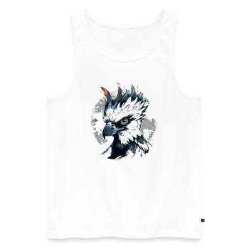 Rabvogel, eine furchterregende Harpyie - Männer Premium Bio Tank Top - Weiß - Vorne - Michal (187cm)