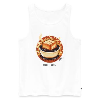 Eine einfache Tasse heißes Tofu - Männer Premium Bio Tank Top - Weiß - Vorne - Michal (187cm)