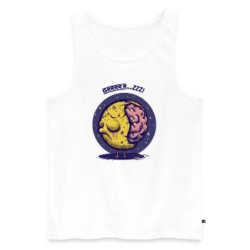 The Sleeping Great Brain of the Moon - Men's Premium Organic Tank Top - white - Front - Michal (187cm)