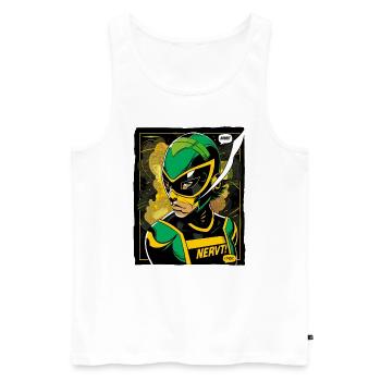 Super Arbeitnehmer: Held der Arbeit, Arbeit nervt! - Männer Premium Bio Tank Top - Weiß - Vorne - AI Model Male 178 light (178cm)