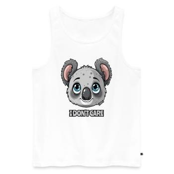 Niedlicher Koala, Es Ist Mir Egal - Männer Premium Bio Tank Top - Weiß - Vorne - Michal (187cm)