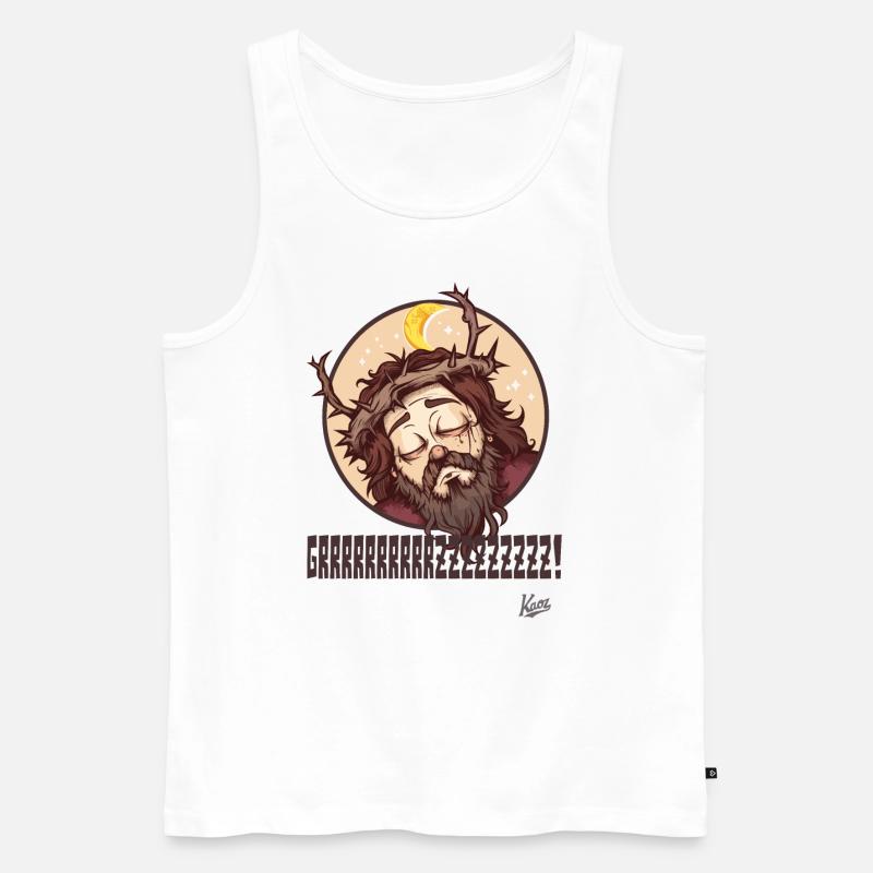 Süßer, Schlafender Jesus-Typ - Männer Premium Bio Tank Top - Weiß