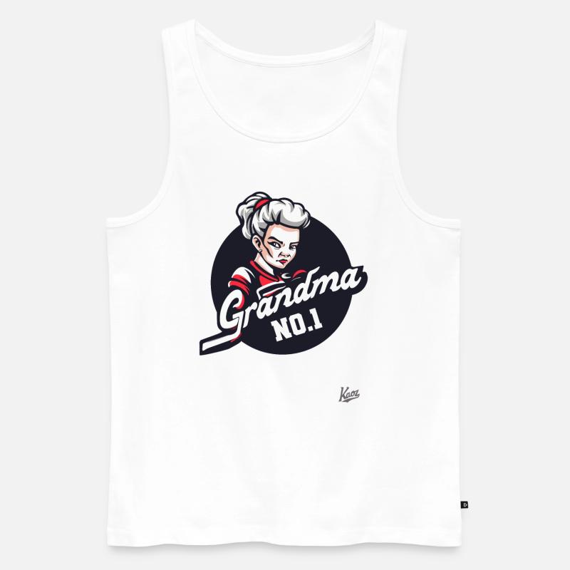 Oma Nummer 1 - Männer Premium Bio Tank Top - Weiß