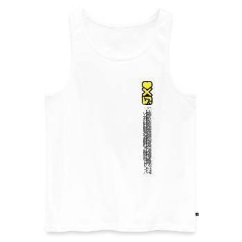 Love Ride Design Vélo Cadeau Cycliste - Débardeur bio Premium Homme - blanc - Devant - Michal (187cm)