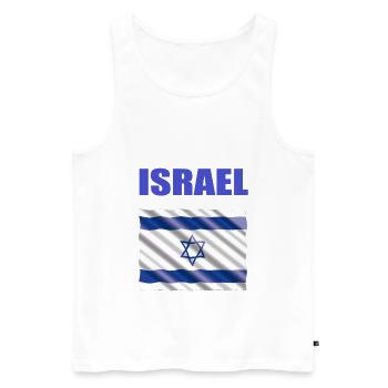 Israël - Débardeur bio Premium Homme - blanc - Devant - Michal (187cm)