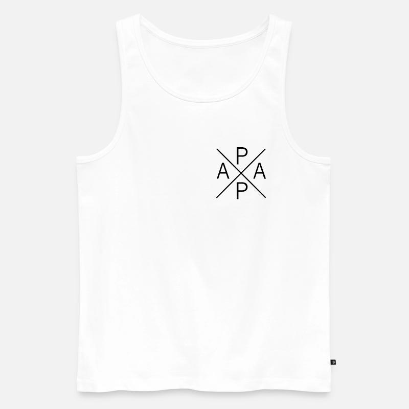 Werdender Papa - Männer Premium Bio Tank Top - Weiß