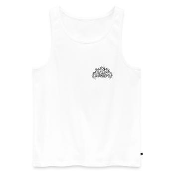 Taschenblume - Männer Premium Bio Tank Top - Weiß - Vorne - Michal (187cm)