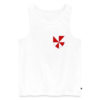 Blason du Gâtinais - Débardeur bio Premium Homme - blanc - Devant - Michal (187cm)