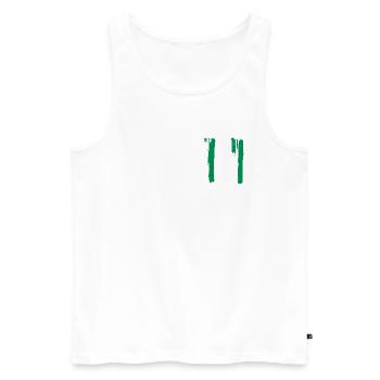 Nigeria Flagge - Männer Premium Bio Tank Top - Weiß - Vorne - AI Model Male 178 light (178cm)