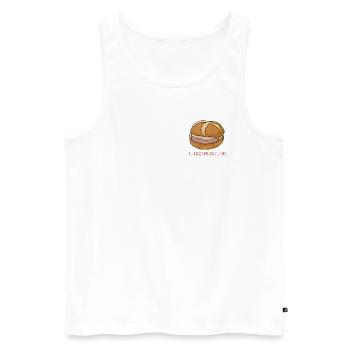 Leberkäs Motiv Leberkas Leberkäs Boarisch Semmel - Männer Premium Bio Tank Top - Weiß - Vorne - Michal (187cm)
