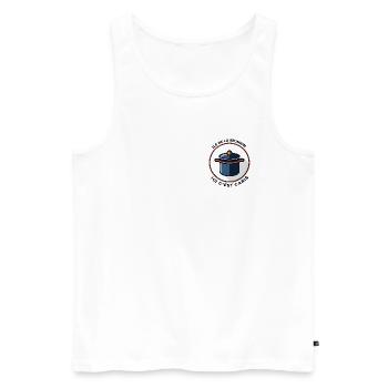 Reunion Island Pride Geschenkidee - Männer Premium Bio Tank Top - Weiß - Vorne - Michal (187cm)