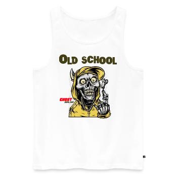 Ghost Old School Street Fashion Cool Cartoon - Männer Premium Bio Tank Top - Weiß - Vorne - Michal (187cm)