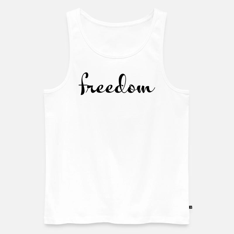 freedom - Männer Premium Bio Tank Top - Weiß