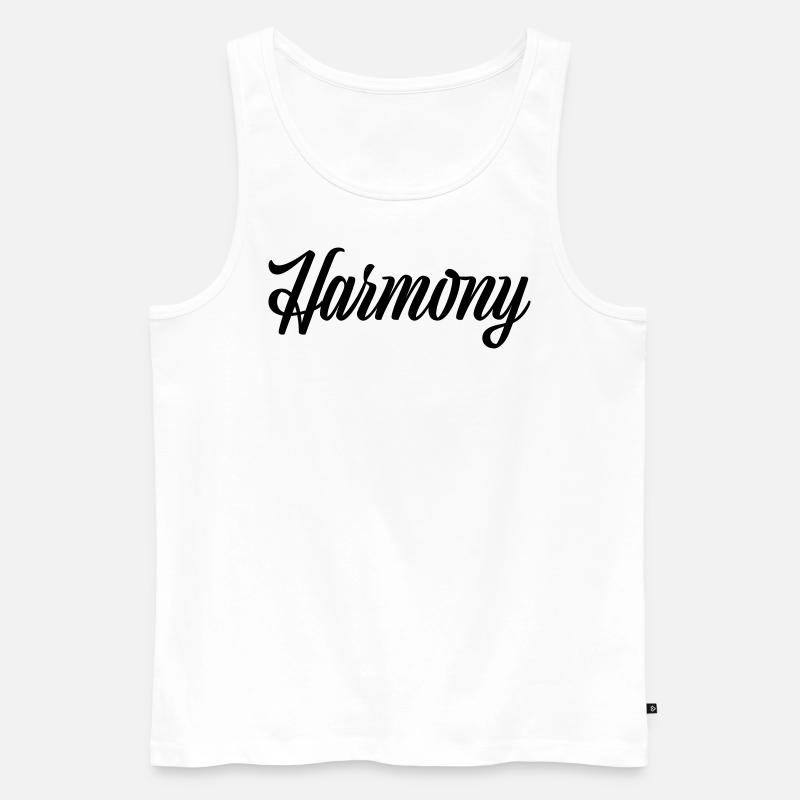 harmony - Männer Premium Bio Tank Top - Weiß