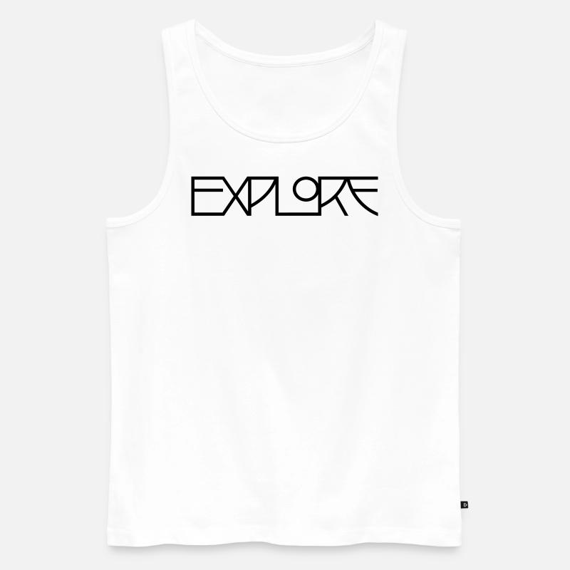 explore - Männer Premium Bio Tank Top - Weiß