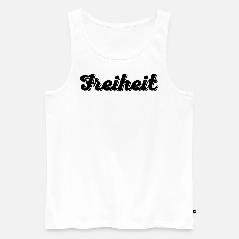 Freiheit - Männer Premium Bio Tank Top - Weiß