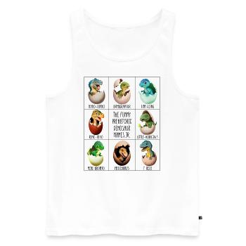 Baby dinosaur in egg - Men's Premium Organic Tank Top - white - Front - AI Model Male 178 light (178cm)