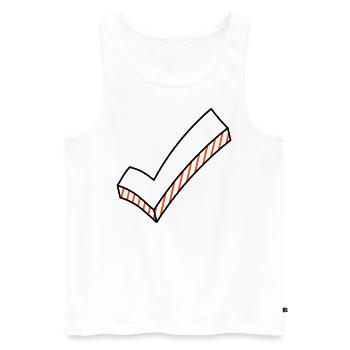 Hook on it two-tone - Men's Premium Organic Tank Top - white - Front - AI Model Male 178 light (178cm)