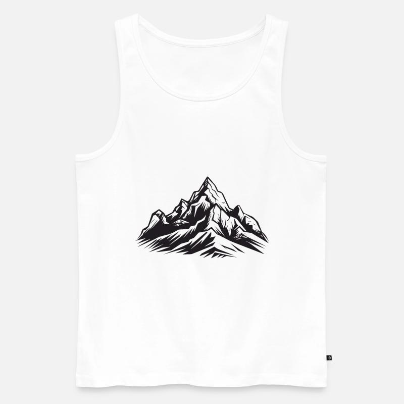 Berge Landschaft - Männer Premium Bio Tank Top - Weiß