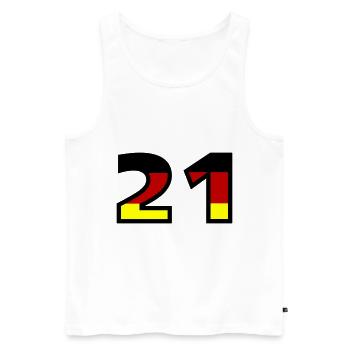 21 Numéro Allemagne Jersey - Débardeur bio Premium Homme - blanc - Devant - Michal (187cm)
