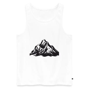 Montagnes Nature - Débardeur bio Premium Homme - blanc - Devant - Michal (187cm)