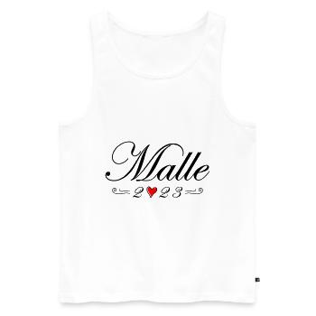 Malle 2023 Herz - Männer Premium Bio Tank Top - Weiß - Vorne - Michal (187cm)