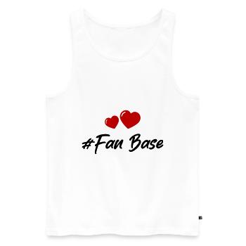 Fan Base Heart Love - Men's Premium Organic Tank Top - white - Front - Michal (187cm)