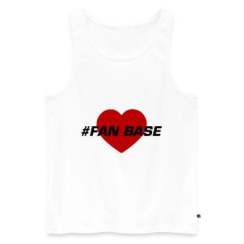 Fan Base Heart Love - Men's Premium Organic Tank Top - white - Front - Michal (187cm)