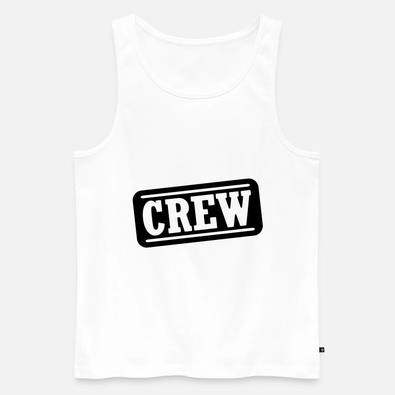 Crew Stempel - Männer Premium Bio Tank Top - Weiß