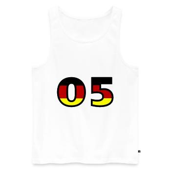 Maillot Allemagne numéro 5 - Débardeur bio Premium Homme - blanc - Devant - Michal (187cm)