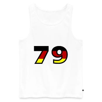 79 Numéro Allemagne Jersey - Débardeur bio Premium Homme - blanc - Devant - Michal (187cm)
