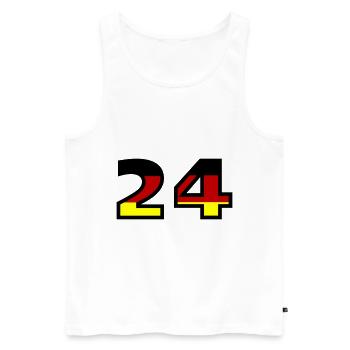 Maillot Allemagne numéro 24 - Débardeur bio Premium Homme - blanc - Devant - Michal (187cm)