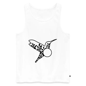 Colibri oiseau oiseaux - Débardeur bio Premium Homme - blanc - Devant - AI Model Male 178 light (178cm)