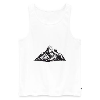 Montagnes, Nature, Montagne, Symbole - Débardeur bio Premium Homme - blanc - Devant - Michal (187cm)