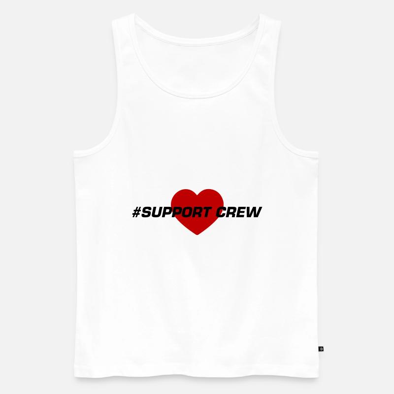 Support Crew Herz Liebe - Männer Premium Bio Tank Top - Weiß