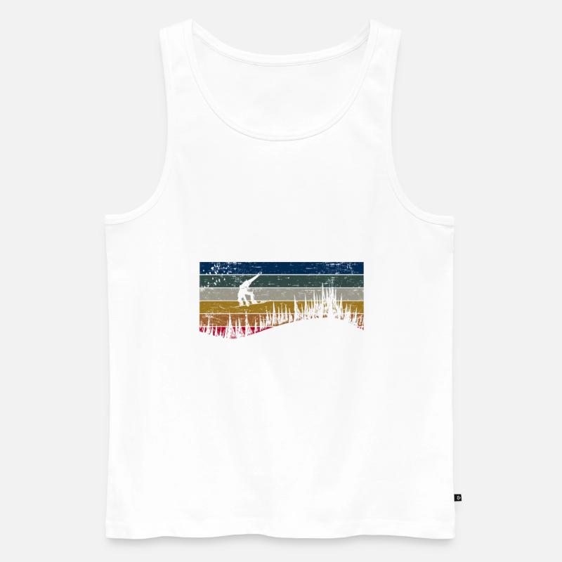 snowboarder geschenk snowboarding - Männer Premium Bio Tank Top - Weiß
