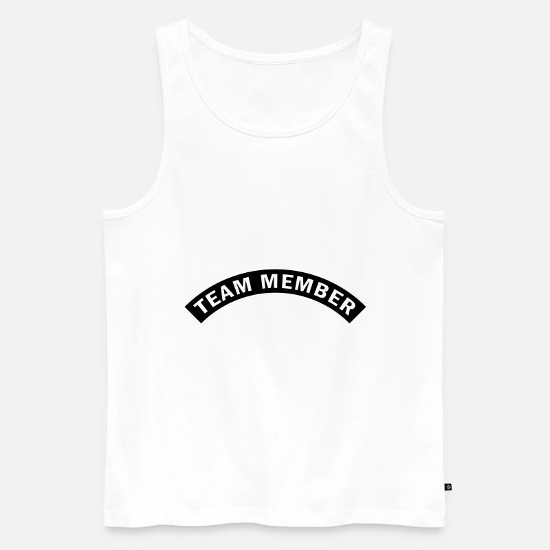team mitglied - Männer Premium Bio Tank Top - Weiß