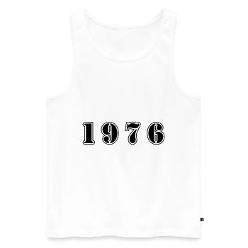 1976 Jahr Geburtstag - Männer Premium Bio Tank Top - Weiß - Vorne - Michal (187cm)