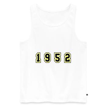 1952 Year Number - Men's Premium Organic Tank Top - white - Front - AI Model Male 178 light (178cm)