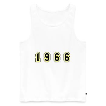 1966 Year Number - Men's Premium Organic Tank Top - white - Front - AI Model Male 178 light (178cm)