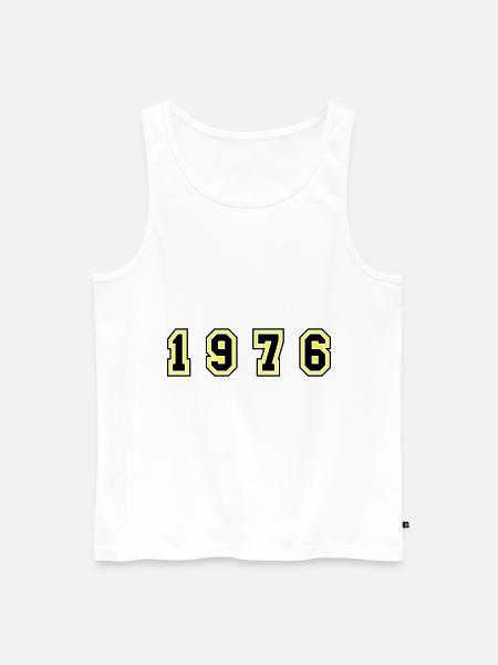 1976 Year Number - Men's Premium Organic Tank Top - white